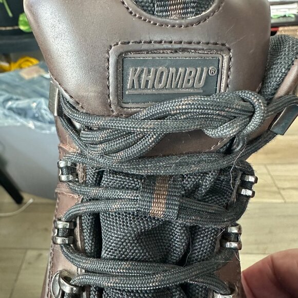 Khombu Mens Brown Leather Hiking Boots 12M With 3M Thinsulate Insulation & Durab - Picture 3 of 9